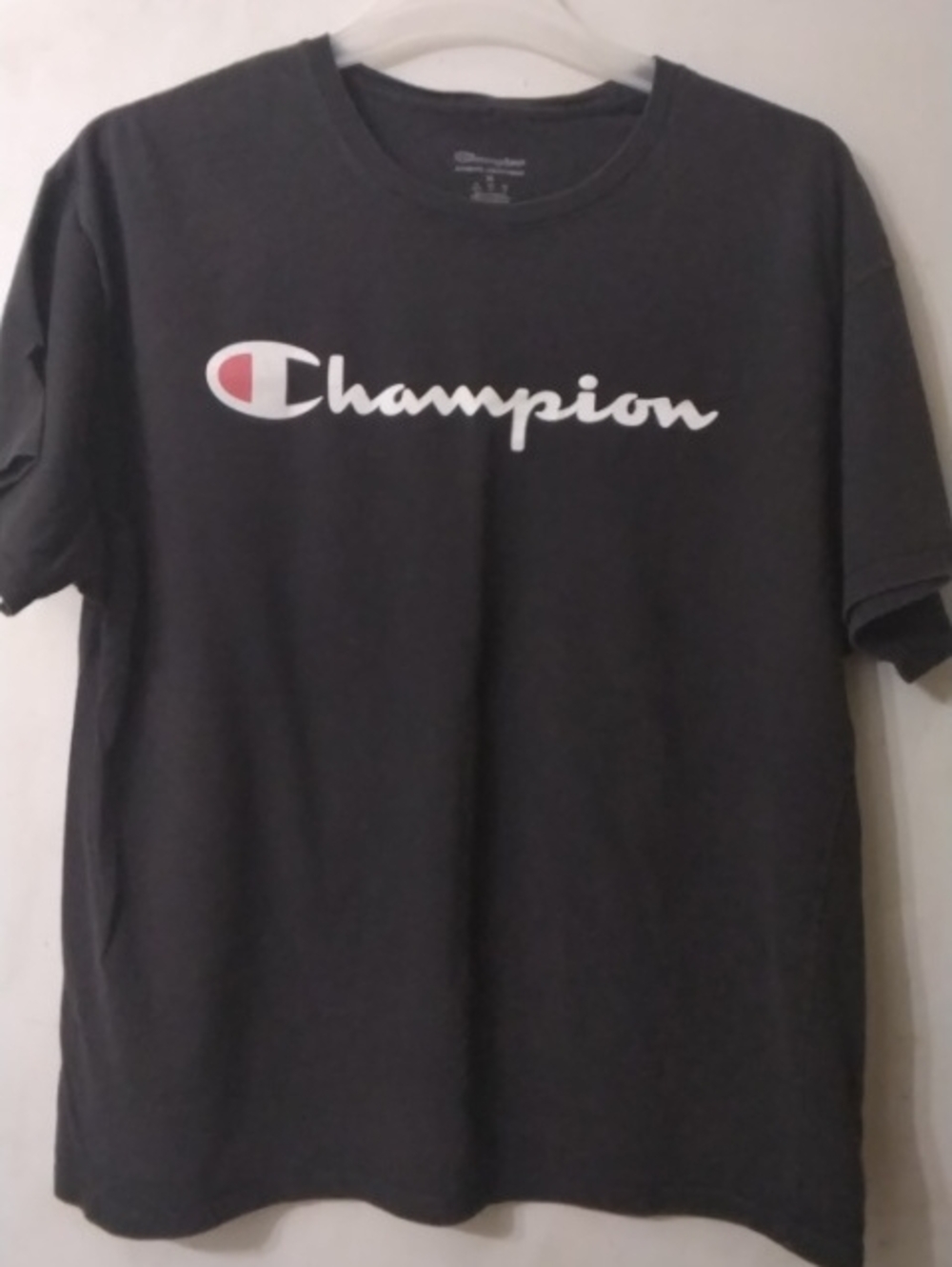 Vintage Authentic Champion Black Short Sleeve Logo Tee Men's Sz XL